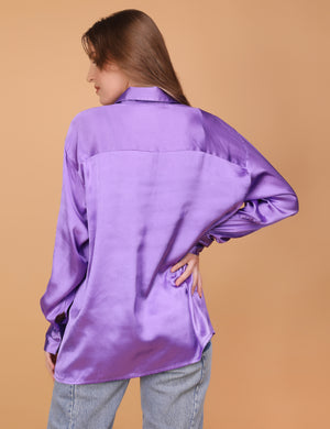 WOMEN PURPLE OVERSIZED SHIRT