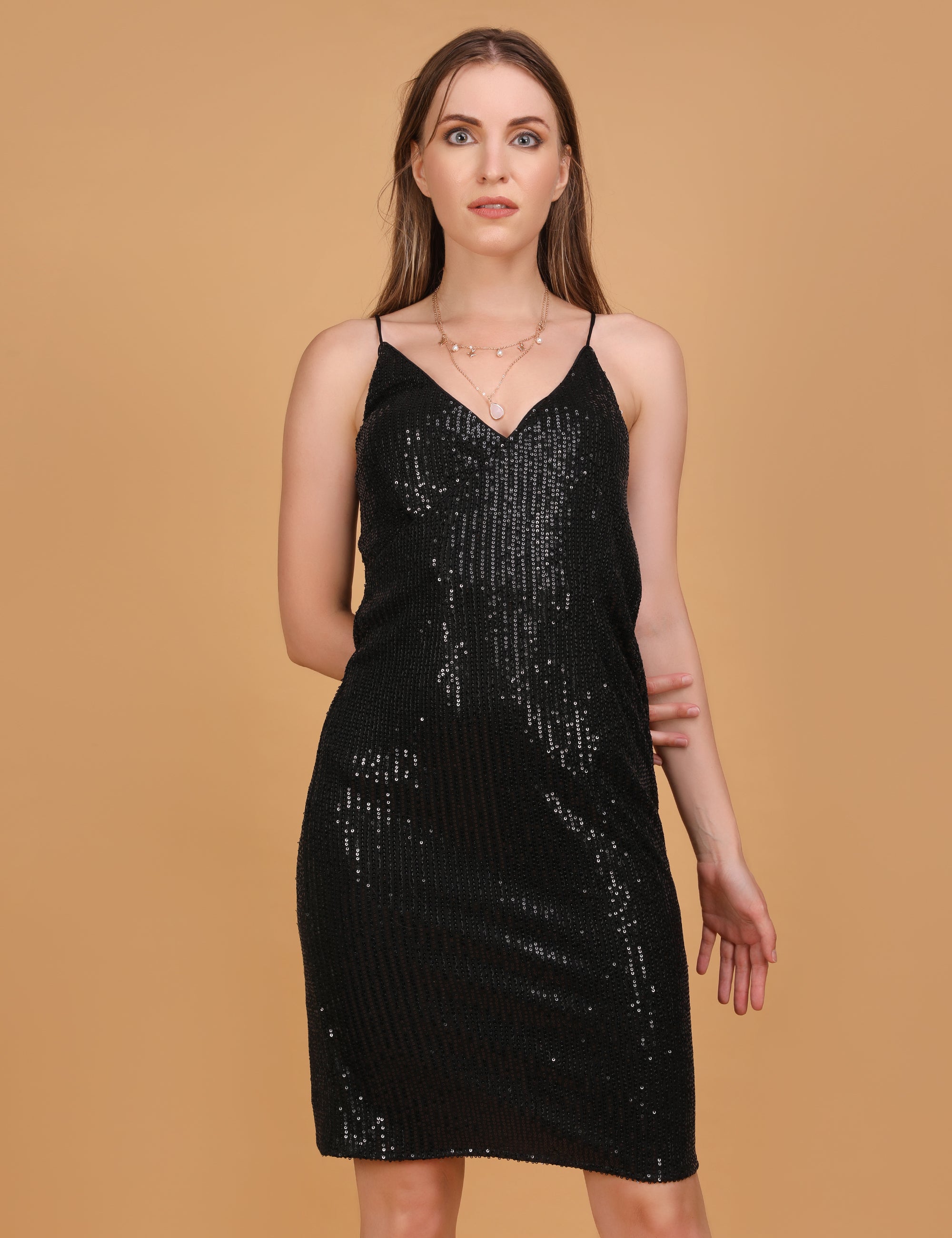 WOMEN SEQUIN CAMI DRESS