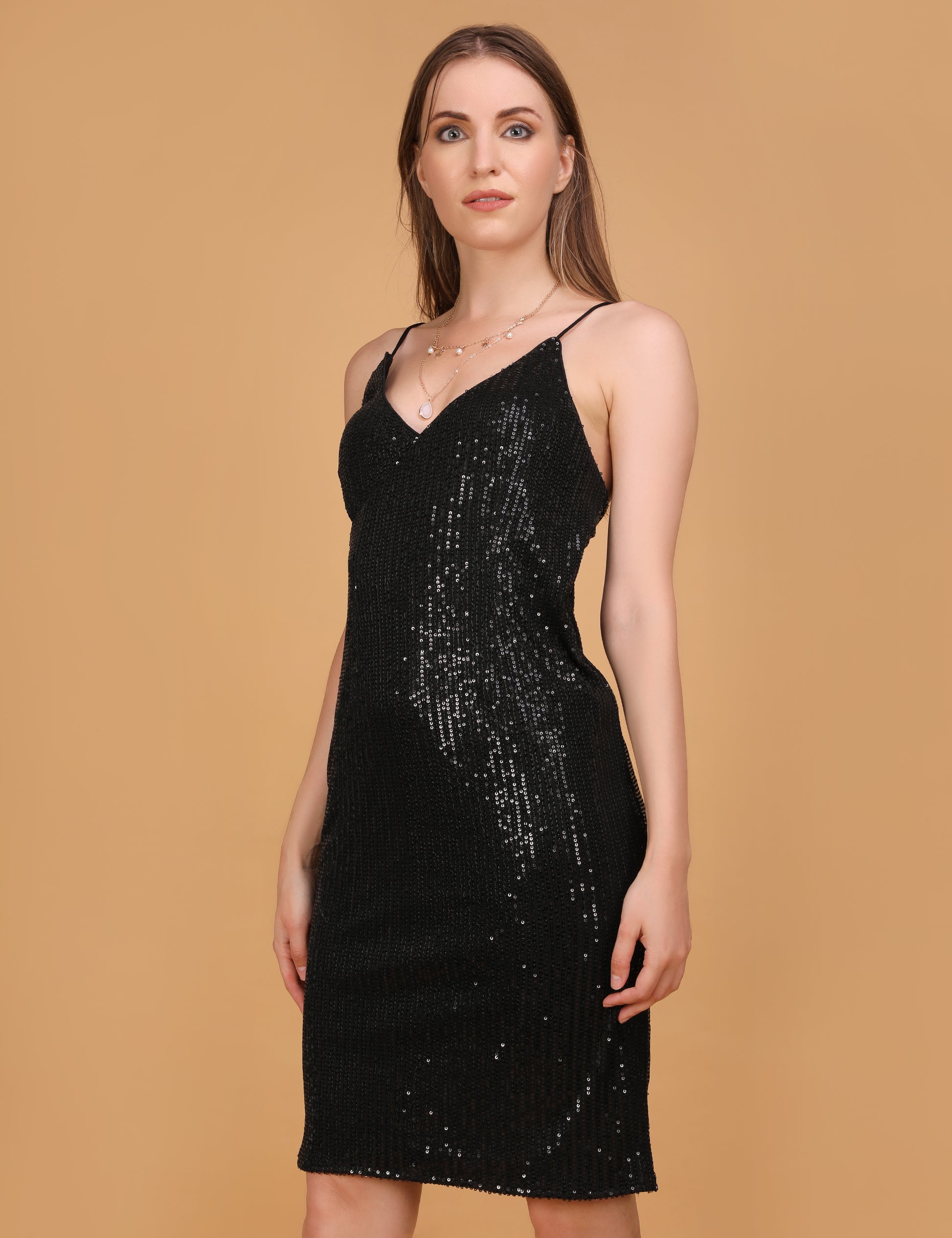 WOMEN SEQUIN CAMI DRESS