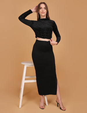 WOMEN BLACK CO-ORD SET