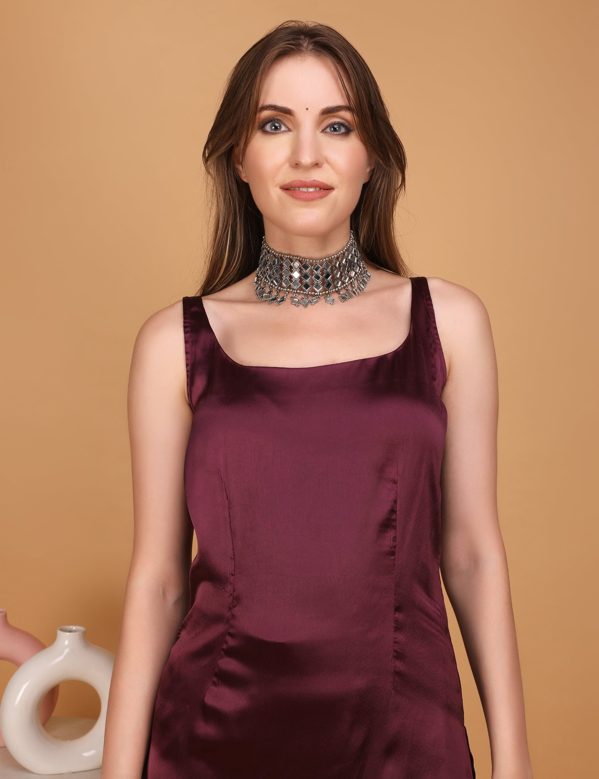 WOMEN MAROON KURTI WITH PANT