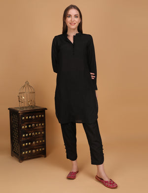 WOMEN BLACK KURTI WITH PANT