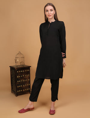 WOMEN BLACK KURTI WITH PANT