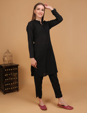 WOMEN BLACK KURTI WITH PANT