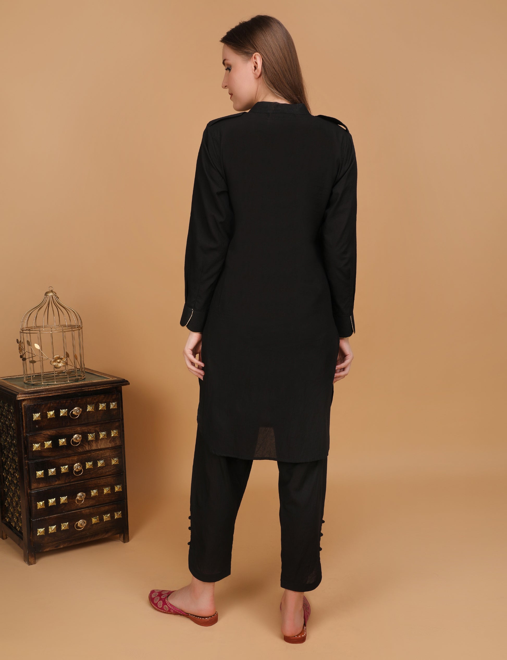 WOMEN BLACK KURTI WITH PANT